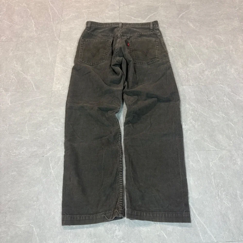 Levis 559 Relaxed Straight Corduroy Pants Mens W29 L30 Charcoal Gray 2753